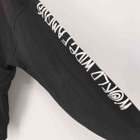 ワールドワイドフェイマス WORLD WIDE FAMOUS 袖ロゴプリント クルーネックスウェット メンズ JPN:XL